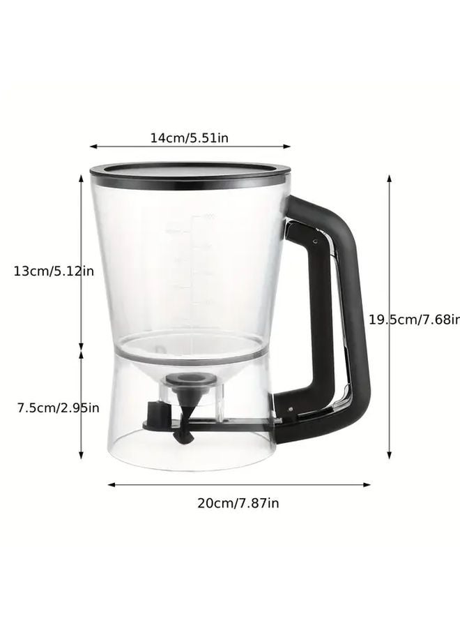 Black Batter Dispenser With Measuring Scale Large Capacity Funnel Cup For Baking - Image 3